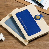 Carnet en PU bicolore personnalisé avec pochette à boucle magnétique, couverture A5, journal d'affaires, logo en relief, cadeau d'entreprise personnalisable, agenda