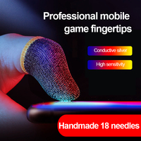 Fundas para Dedos de Fibra Conductora Ultrafinas, Transpirables y Resistentes al Sudor para Juegos de Teléfono Móvil, para Comer Pollo
