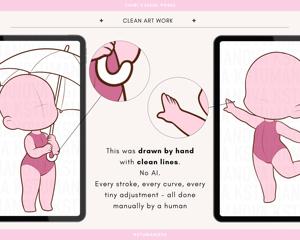 OEM ODM Pinceaux de pose corporelle décontractée Chibi en acrylique pour Procreate, tampons et pochoirs pour <span class=keywords><strong>Photoshop</strong></span> et Clip Studio Paint - Product Image 2