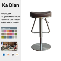 Tabouret de bar moderne et minimaliste en acier inoxydable, pivotant et réglable, chaise de comptoir ergonomique haute pour hôtels de luxe et salles à manger