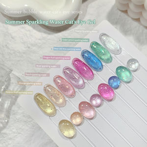 8 Farben Summer Sparkling Water Glasperlen Japanisches Gel Cat Eye Flash Saftige Cat Eye Gel politur - Product Image 4
