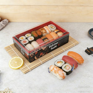 عبوة سوشي للوجبات الجاهزة حاويات طعام صديقة للبيئة للاستعمال مرة واحدة ، شعار مخصص لصناديق السوشي - Product Image 3