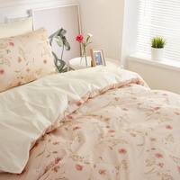 Ensemble de literie 4 pièces de haute qualité en coton 300TC 60s imprimé floral personnalisable pour la chambre d'enfant