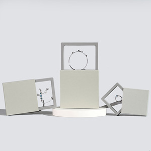 Custom Logo PE Film Suspension Packaging for Jewelry <b>Sliding</b> Jewelry Boxes for Paper Bracelet Earring Drawer Jewellery Storage - Product Image 5