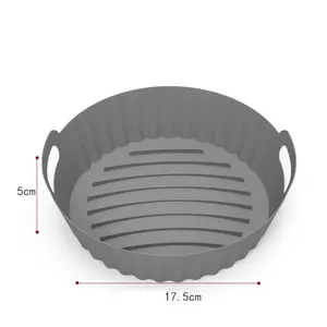 Z6 Friteuse à air réutilisable Pot en silicone sans danger pour les aliments Doublure de panier Friteuse à air Pot en silicone pour friteuse à air