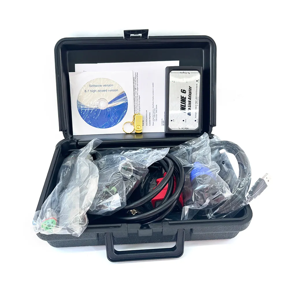 Heavy Duty Truck Diagnostic Toolkit with INLINE6 V8.7 V7.62 Software is OEM for Cummins-Scanner-Diagnostic System Complete tool