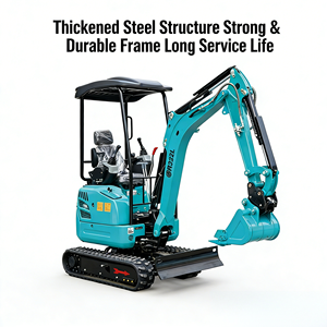 Мини-экскаватор R322L 1.8T с переменным поршневым насосом, двигателем Kubota, удлиненной стрелой для глубокой землеройной работы, на резиновых гусеницах - Product Image 4