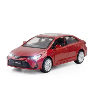 1/33 पैमाने मिश्र धातु मॉडल कार कोरोला हाइब्रिड वापस खींच Diecast खिलौना वाहन मॉडल