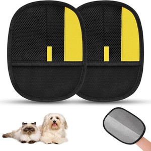 Gants anti-poils statiques pour animaux de compagnie, en tissu maillé, taille unique, pour le toilettage des chats et des chiens - Product Image 1