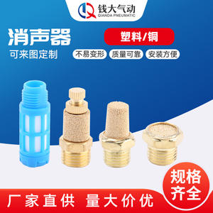 Electrovanne pneumatique série BSL-01/02/03/04/06 avec silencieux en cuivre et plastique, tête plate et longue, type de régulation - Product Image 6