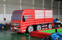 Modèle de voiture gonflable géant personnalisé avec thème de dessin animé, imperméable et ventilateur intégré pour les événements en plein air