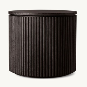 Factory Hot Sale American Style Modern Sof Set Furniture Luxury Solid Wooden <strong>Round</strong> <strong>Side</strong> <strong>Table</strong> - Product Image 4