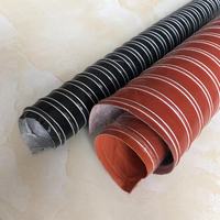Tuyau de conduit d'air résistant à la chaleur et au feu Tuyau de conduit enduit de silicone à double couche flexible