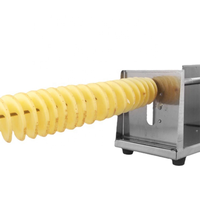 Machine à trancher les pommes de terre électriques en acier inoxydable pour usage commercial / Machine à découper les pommes de terre en spirale fraîches pour équipement de restauration