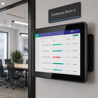Nouvelle Arrivée Tablette Murale Android 10 avec Écran Tactile NFC et PoE en Option, 2+32 Go, Éclairage LED Intégré pour Réunions Professionnelles