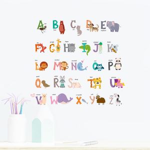 Pegatinas de Pared de PVC con 26 Letras del Alfabeto Inglés Personalizadas, Calcomanías de Dibujos Animados para Habitación Infantil, Jardín de Infancia, Educación Temprana y Guardería - Product Image 4