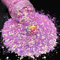 Toptan pembe renk sevgililer günü tıknaz Polyester Glitter Mix toplu epoksi reçine Tumbler el sanatları cam malzeme noel sanat