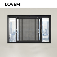 Modelos estándar australianos Vidrio de doble acristalamiento Aluminio 3 pistas Ventanas correderas con mosquitera o persianas