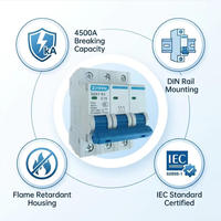 Disjoncteur miniature série DZ47-63 à 3 pôles C16, protection contre les surintensités, avec certification IEC CE, fourni par l'usine