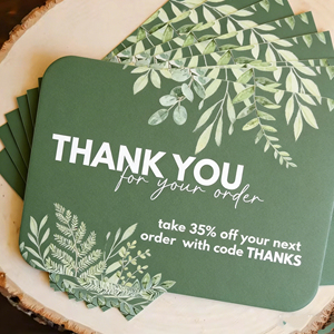 Eco-Friendly Custom Logo Printed Fancy Paper Greeting Card Biodegradable Flower Seed 'Thank You' Hard Cover Perfect <strong>Binding</strong> - Product Image 3