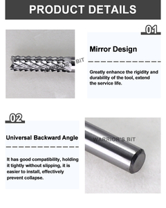 Chiến Binh của Tungsten Carbide cuối phay công cụ tùy chỉnh <span class=keywords><strong>CNC</strong></span> Router <span class=keywords><strong>bit</strong></span> và PCB phay cắt ngô răng <span class=keywords><strong>bit</strong></span> cho người dùng <span class=keywords><strong>CNC</strong></span> - Product Image 5