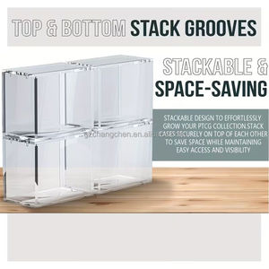 Boîte de protection pour cartes Pokémon en acrylique moderne personnalisée en usine, transparente, épaisse, avec couvercle magnétique, portable - Product Image 2