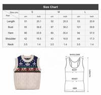 Gilet pull femme Maden style vintage Fair Isle, tricot torsadé color block sans manches, haut superposable, style preppy, automne 2026
