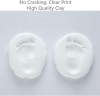 Kit de cadre photo en bois de haute qualité, tendance, avec impression UV claire, pour empreintes de pieds et de mains de bébé, date et nom