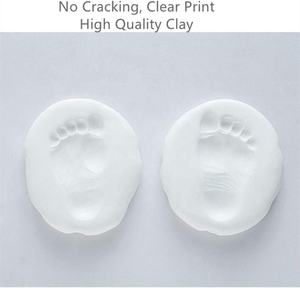 <span class=keywords><strong>Kit</strong></span> de cadre photo en bois de haute qualité, tendance, avec impression UV claire, pour empreintes de pieds et de mains de bébé, date et nom - Product Image 3