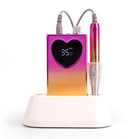 Fournisseurs d'ongles en forme de coeur 35000 tr/min moteur sans balais perceuse à ongles électrique polisseuse sans fil à faible bruit pour les ongles