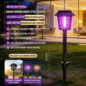 Lámpara <span class=keywords><strong>Solar</strong></span> <span class=keywords><strong>Antimosquitos</strong></span>, Impermeable, para Jardín, Patio, Césped, con Estaca para el Suelo, Lámpara Mata Mosquitos con Descarga Eléctrica para el Hogar - Product Image 6