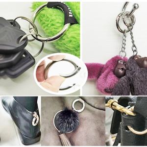 EWANG Useful Zinc Alloy <b>Silver</b> 3.8*19mm Carabiner Spring Rings Metal O Ring - Product Image 5