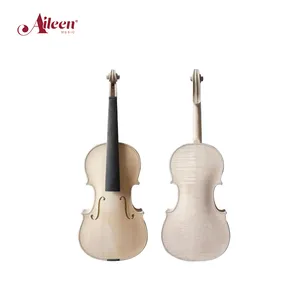 AileenMusic Высококачественная Красивая огненная белая нелакированная скрипка (V100W)