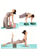 Bloc de yoga PROIRON EVA, pour studio de Pilates, usage domestique, brique de yoga pour femme, mise en forme du corps, écologique, antidérapant, bord biseauté, bloc de yoga en mousse