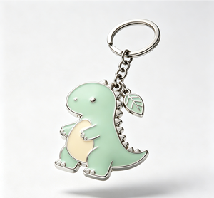 Llavero de Metal Personalizado con Diseño de Dinosaurio, Llavero de Aleación de Zinc Esmaltado, Ligero, Impermeable, Regalo, Recuerdo - Product Image 4