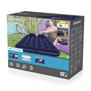 <span class=keywords><strong>Bestway</strong></span> 67374 Colchón Inflable Flocado Coody <span class=keywords><strong>de</strong></span> 80" x 60" x 8.5" Tamaño Queen con Almohadas para Camping - Product Image 6