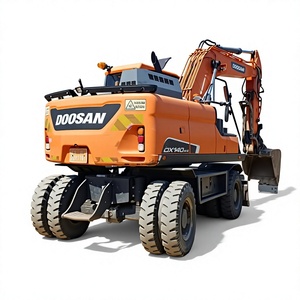 Excavatrices sur pneus Doosan DH140 DX140 d'occasion de bonne qualité, excavatrices coréennes Doosan d'occasion, pelle de 14 tonnes, matériel de construction - Product Image 1