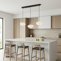 Luminaires ronds en aluminium noir et blanc à intensité variable pour chambre à coucher, restaurant, éclairage LED rond en acrylique pour salon