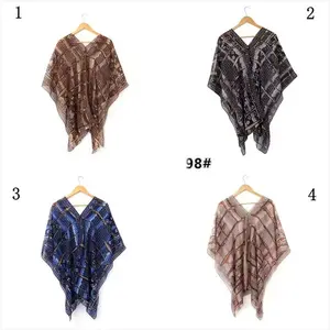 Latest 2023 NEW 15 Patterns Custom printed design lady summer poncho chiffon lady multifunctional beach pareo cover up