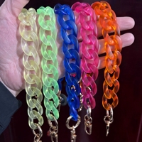 Sangles de ceinture en chaîne acrylique multicolores de 37-120 cm avec fermoirs dorés, durables et de haute qualité, sangles de remplacement pour sacs et accessoires