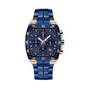 Custom Your Own Casual Tonneau Wristwatch Mens Waterproof Luxury Stainless Steel Luminous Hands Reloj Hombre Quartz <b>Watch</b> - Product Image 3