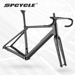 <span class=keywords><strong>Cadre</strong></span> de vélo de gravier en carbone Spcpycle G068 700x47C <span class=keywords><strong>cadre</strong></span> de vélo de gravier de <span class=keywords><strong>course</strong></span> avec HB-068 guidon intégré - Product Image 2