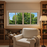 Ventana Abatible de Aluminio con Doble Vidrio, Diseño Moderno Personalizado, para Balcón, Uso Exterior, Eficiencia Energética, Garantía de 4 Años, en Oferta