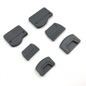 Clips de goma suave de PVC, tiradores, cierres de costura para correas, accesorios para bolsos y ropa, rectangulares, duraderos, resistentes al desgaste, sólidos - Product Image 4