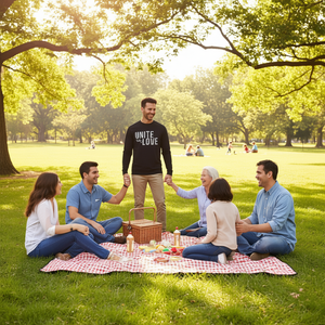 T-shirt à manches longues Unite With Love pour la famille et les amis - Product Image 3