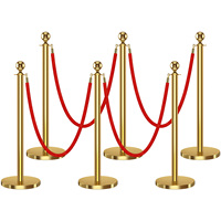 Poteau de Guidage à Corde et Cordes en Velours pour Événements Traditionnels, Fêtes, Cérémonies de Remise de Prix, Tapis Rouge, Barrière à Suspendre