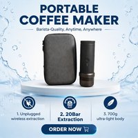 Petite machine à café expresso électrique portable pour la maison, les voyages et l'extérieur - Faites une vraie bonne tasse de café