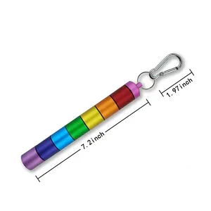 Eekly Pillen box, 7-Tage-Pillenetui, 7 Fächer Tragbarer Pillen halter aus Aluminium legierung