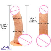 Jouets sexuels réalistes pour femmes, ventouse puissante, gros dildo en silicone TPE, multi-tailles, sensation de peau réaliste, utilisation pour adultes