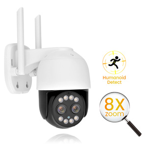 Qearim Icsee Ống Kính Kép 2K Ống Nhòm Không Dây Ngoài Trời Full Hd Zoom 4MP Megapixel Ip Camera PTZ Phóng To 8X Ứng Dụng Icsee 4MP + 4MP - Product Image 1